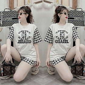SÉT BỘ THỂ THAO FOM RỘNG PHỐI HỌA TIẾT ZIC ZAC THÊU