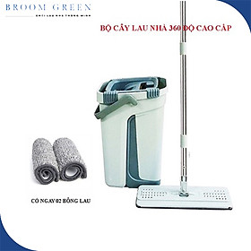 Mua Bộ Chổi Lau Nhà Tự Vắt Đầu Xoay 360 Độ Với Bàn Lau Phẳng Tiện Dụng Tặng Kèm 01 Bông Lau Dự Phòng