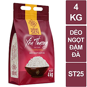 Gạo thơm thượng hạng - Nàng Sen Yêu Thương 4kg - gạo ST25 ngon nhất thế giới 2019