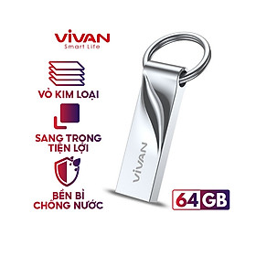 Mua Thiết Bị Lưu Trữ USB 3.0 64GB VIVAN VF364 Flash Drive Đầu Kim Loại Nhẹ - Hàng Chính Hãng