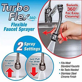 Vòi xịt tăng áp inox xoay 360 độ cao cấp