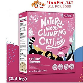 Cát gỗ cature cát vệ sinh cho mèo Natural Wood cát gỗ loại 5,3l túi 2,4kg