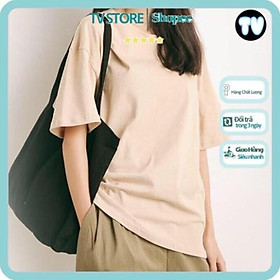 Áo Phông Unisex TVSTORE Áo thun tay lỡ form rộng unisex - phông nam nữ oversize - T shirt trơn basic