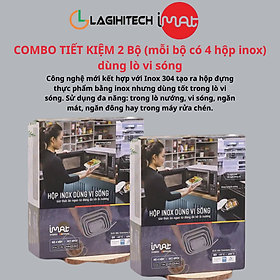 Mua Bộ 4 hộp cao inox 304 iMAT dùng được vi sóng  đông đá  máy rửa chén  lò nướng - Hàng Chính Hãng