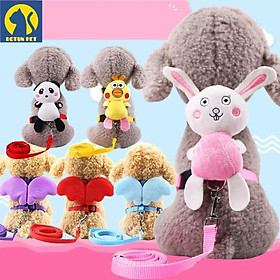 Dây dắt chó, mèo có thú nhồi bông trên lưng AT11-3 (inbox chọn size, Mẫu)