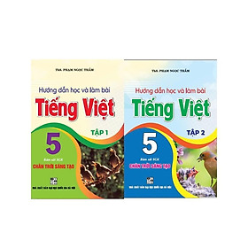 Sách - Hướng Dẫn Học Và Làm Bài Tiếng Việt Lớp 5 - Combo 2 Tập - Bám Sát SGK Chân Trời Sáng Tạo - Hồng Ân