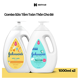 Bộ 2 chai sữa tắm Johnson's Baby cho bé - Dung Tích 1000mlx2