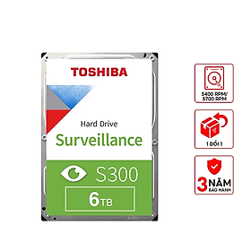 Mua Ổ Cứng HDD Camera Toshiba 6TB AV  S300 Surveillance  3.5 inch Sata  7200rpm  256MB - Hàng Chính Hãng