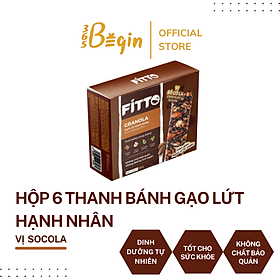 HỘP 6 THANH NĂNG LƯỢNG FITTO CHOCOLATE TỪ HẠT & GẠO LỨT VỊ SÔ CÔ LA DÀNH