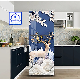 Mua Decal Dán Tủ Lạnh 3D Hươu Tài Lộc Xanh Bề Mặt Tráng Bóng Namilate Chống Nước  Nấm Mốc Tuyệt Đối Phù Hợp Với Mọi Không Gian