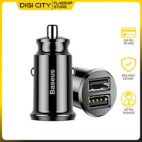 Mua Tẩu sạc đa năng dùng cho xe hơi Baseus Grain Mini (5V  3.1A Fast Charge  2 cổng USB Car Charger)