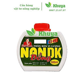 Phân bón vi lượng DienKhanh NANDK Đồng 500ml Tăng khả năng tổng hợp chất kháng sinh