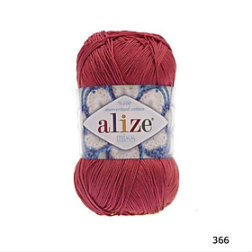 Sợi cotton mercerized Miss trơn nhập khẩu từ Alize, đan móc áo, váy, doly