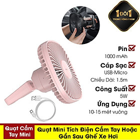 Mua Quạt Mini Tích Điện Cầm Tay Hoặc Gắn Ghế Sau Ô Tô Natural Wind Magnetic Rear Seat Fan Dung Lượng 1000 mAh Chính hãng Baseus