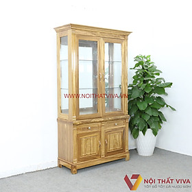 Tủ Rượu Gỗ Hương Xám 2 Cánh Mở Chạm Hoa Văn Đẹp Giá Rẻ