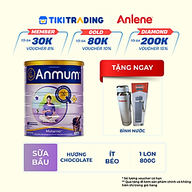 Sữa Bột Dành Cho Mẹ Bầu Anmum Materna Hương Chocolate 800g - Tặng Bình Nước