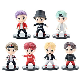 Set 7 Mô Hình Các Thành Viên Nhóm Nhạc BTS Dùng Trang Trí