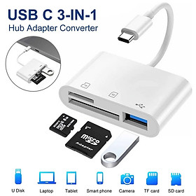 SD/TF chuẩn USB Type C Đầu đọc thẻ nhớ vỏ cao cấp - Hàng chính hãng ĐẦU ĐỌC THẺ NHỚ