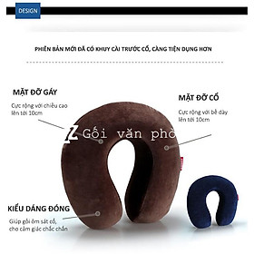 Mua Gối Kê Cổ Chữ C Cao Su Non Vỏ Nhung Cao Cấp Êm Ái GLC-07 Chống Đau Mỏi Cổ  Đau Vai Gáy