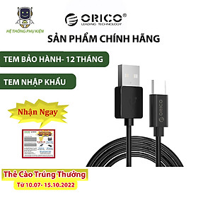 Mua Cáp sạc điện thoại Android USB 2.0 Type C ORICO BTC-10-BK- Hàng Chính Hãng