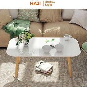 Mua Bàn trà sofa HAJI chân gỗ sồi chắc chắn Bàn cafe thiết kế bo góc mềm mại cho không gian phòng khách thêm sang trọng A101
