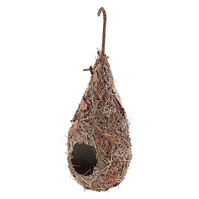 Handmade Straw Bird Nest House Hatch Breeding Grass Cave