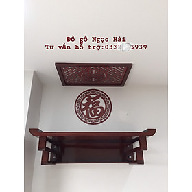 Mua Bộ bàn thờ chung cư bằng gỗ sồi + ám khói +chữ thọ hay hoa văn bất kỳ