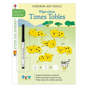 Download sách [Hàng thanh lý miễn đổi trả] Usborne Usborne Key Skills Wipe-clean Times Tables 6-7