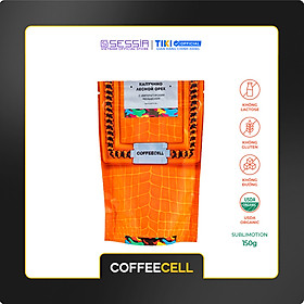 Cà Phê Cappuccino Vị Hạt Phỉ Với Nhân Sâm Trắng Thượng Hạng COFFEECELL (Gói 150g) - Mùi thơm nhẹ nhàng, Vị cà phê đậm đà, Bọt sữa bồng bềnh - Hàng Chính Hãng