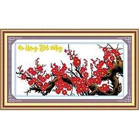 Tranh thêu chữ thập An khang thịnh vượng - đào đỏ DLH-222269