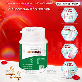 Thực phẩm bảo vệ sức khỏe Viên uống giải độc gan Bảo Nguyên 60 viên [Sắc Ngọc Khang Official]