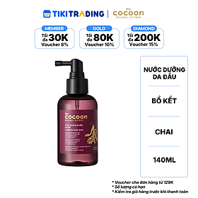 Nước dưỡng da đầu bồ kết Cocoon giảm gàu và chăm sóc da đầu nhạy cảm 140ml