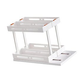 Sliding Spice Rack Organizer Pull Out Single White