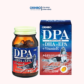 Viên uống bổ não DPA DHA EPA Vitamin E Orihiro 120 viên