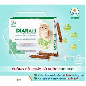 BOSSEN - DIARAid (cats) Bổ sung Vi Sinh, Lợi Khuẩn Hỗ Trợ Tiêu Hóa và Tăng Đề Kháng cho Mèo - Hộp 3 ống