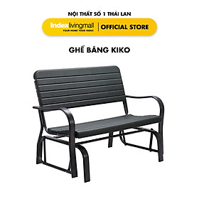 Ghế băng thư giãn ngoài trời KIKO Chất liệu Nhựa chịu lực khung Thép phủ tĩnh điện bông màu Xám | Index Living Mall | Nhập khẩu Thái Lan