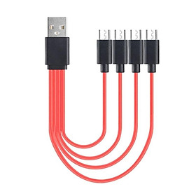 Cáp Sạc Dữ Liệu Bộ Chia Micro USB 4 Trong 1 Cho Điện Thoại Android Máy Tính Bảng Bộ Chia USB Cáp Sạc Cáp Sạc
