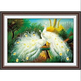 Mua TRANH THÊU CHỮ THẬP ĐÔI CÔNG 66x44CM - TỰ THÊU