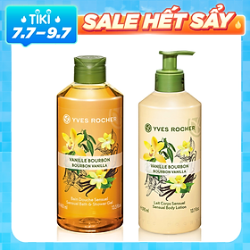 Bộ Gel tắm Yves Rocher 400ml + Dưỡng thể Yves Rocher 390ml - Hương Vani