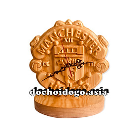 Mua  Ảnh thật   Chính hãng  Đồng hồ gỗ để bàn đẹp – logo MU – Manchester United