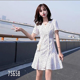 Đầm xoè lụa bi phối nút Siêu Kute ( Có size M/L/XL/2XL đến 70Kg MMR