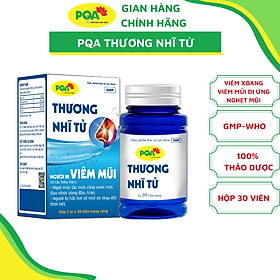 Thương Nhĩ Tử PQA Hỗ Trợ Thông Mũi, Giảm Hắt Hơi Và Đau Nhức Vùng Đầu Trán Hộp 30 Viên