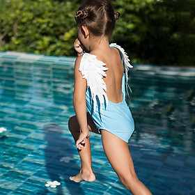 Peachtan Dễ Thương Một Mảnh Trẻ Em Hở Lưng Đồ Bơi Nữ Chắc Chắn Áo Tắm Cánh Mặc Đi Biển Monokini Mùa Hè 2021 Trẻ Em - M