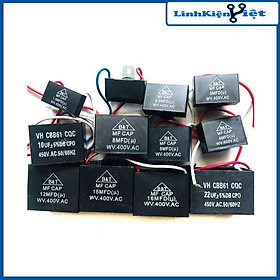 Tụ quạt 1uF/1.5uF/2uF/2.2uF/2.5uF/3uF/4uF/5uF/6uF điện áp 400V 50/60HZ