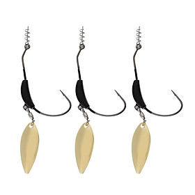 3 Pieces Metal Jig Baits Hard Fishing Lure Baits With Spoon Haken Hooks Tool made of high carbon steel