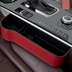 Car Seat  Filler Plug in Holder PU Leather for Phones Cards Black