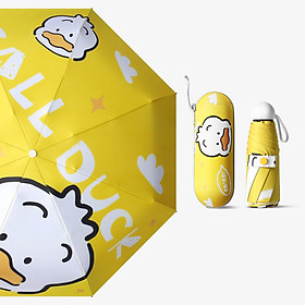 Mua Ô Dù Gấp Gọn Mini Bỏ Túi 19cm   Dù Che Mưa   Chống Tia UV 8 Nan ( Họa Tiết ) - Kèm Hộp Đựng