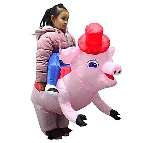 Pink Piggy Inflatable Clothes Masquerade Jumpsuit Cosplay Party Fancy Dress