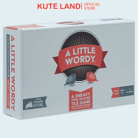 Bộ Board Game A Little Wordy by Exploding Kittens | A Clever Scramble Word Game of Tiles, Cards, and Clues 