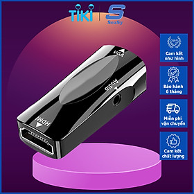 Mua Đầu Chuyển Đổi Tín Hiệu HDMI To VGA SeaSy  Hỗ Trợ Cổng Audio 3.5mm  Độ Phân Giải 1920 x 1080 P  Dễ Dàng Sử Dụng  Tương Thích Với Windows/Mac OS  Dùng cho Máy tính / Laptop / Máy Chiếu / Tivi / PS - Hàng Chính Hãng